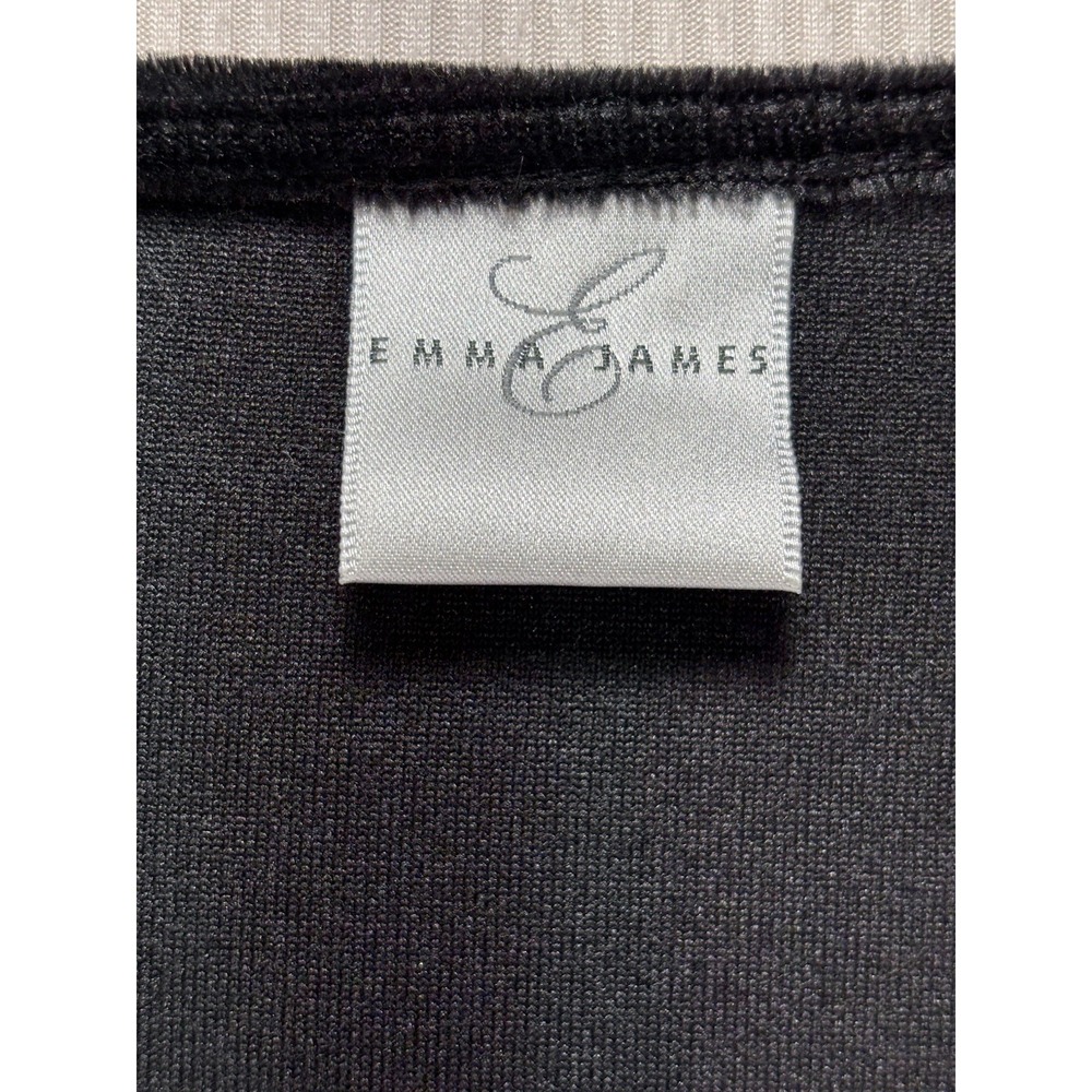 Emma James Velvet Babydoll Women's Top Lace Beaded Romantic Whimsygoth L Y2K Vtg - Picture 9 of 16